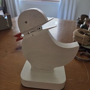 Handmade Wooden Duck Note Holder